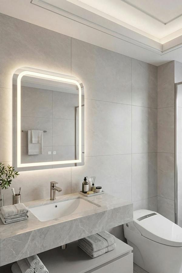 Anti-fog Bathroom Mirror with RGB LED Light
