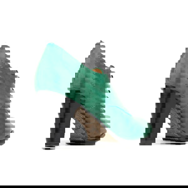 Embassy London Roulette - Green - Women's leather heeled oxford lace-up