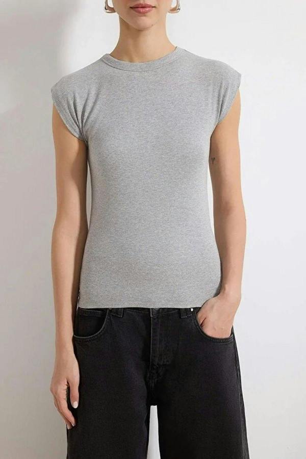 WOVCOR Viscose Fitted Knit Blouse