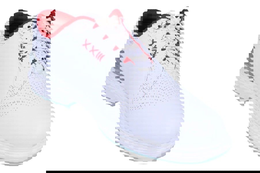 Nike Air Jordan Adg 5 Mens Golf Shoes Fq6642  101 - White Fire Red Metallic Silver 101 - Photo 3