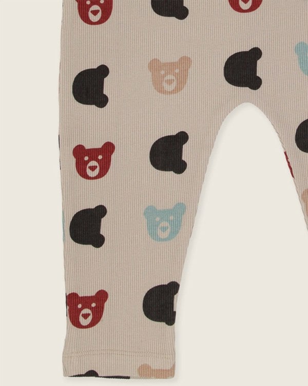 organic cotton Stone Smiling Bear Print Dungarees - image 4
