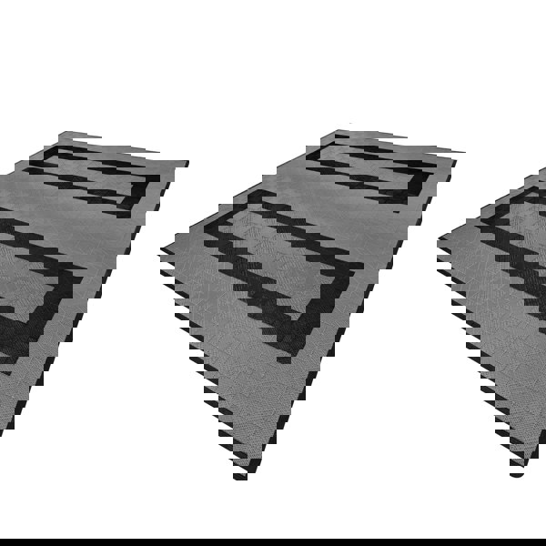 Monstershop Vented Garage Floor Tiles With Edges – 165 Grey & 60 Black