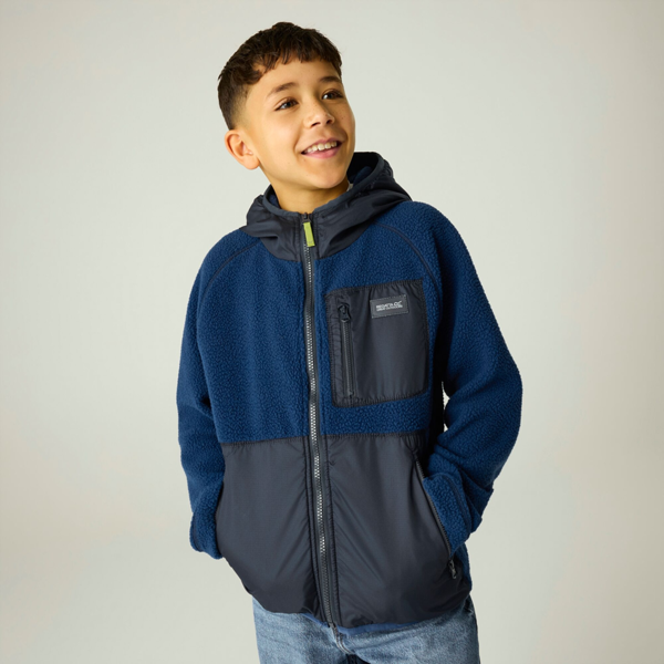 Regatta Kids Munro Hybrid Jacket - Aviator Blue/Navy