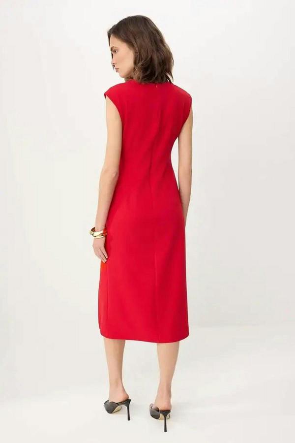 WOVCOR Tie Detail Sleeveless Midi Dress