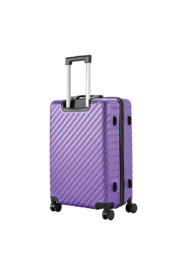 Living and Home Lightweight Hardside Travel Suitcase with Spinner Wheels, 20" Purple