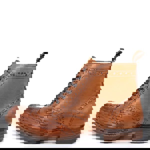 HX London Kingston Brogue Lace Up Leather Boots