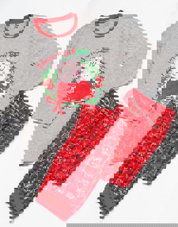 Peppa Pig Womens Red Mummy Pig Long Sleeve Long Leg Pyjama Set