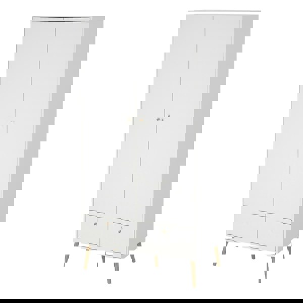 Furniture To Go Cumbria Wardrobe with 2 Doors + 2 Drawers White