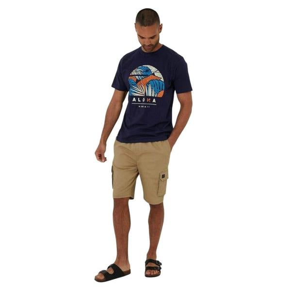 Threadbare Mens Darwall Regular T-Shirt - Navy - 