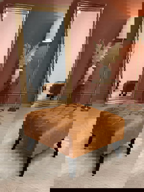 BURNT ORANGE | POUFFE | FOOTSTOOL | NON STORAGE - ISTOOLS