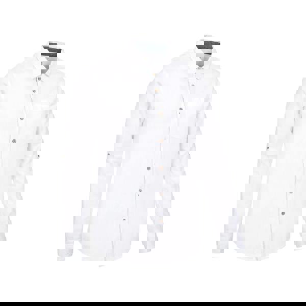 Mountain Warehouse Mens Coconut Textured Long-Sleeved Shirt - White - 