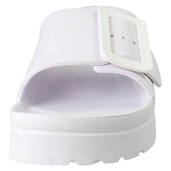 Spot On Ladies Spot On Adjustable Buckle Slip On Sliders Sandals F12098