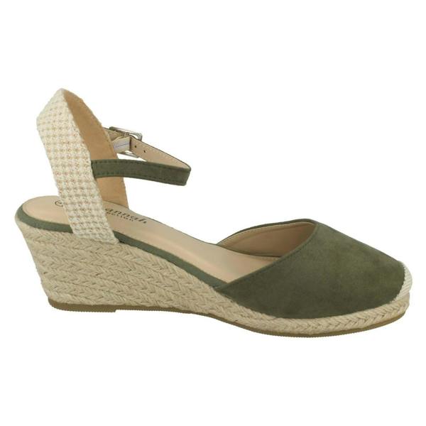 Savannah Ladies Savannah Mid Rope Wedge Espadrilles F2274