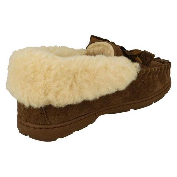 Bear Paw Ladies Bear Paw Bow Detailed Slippers Indio