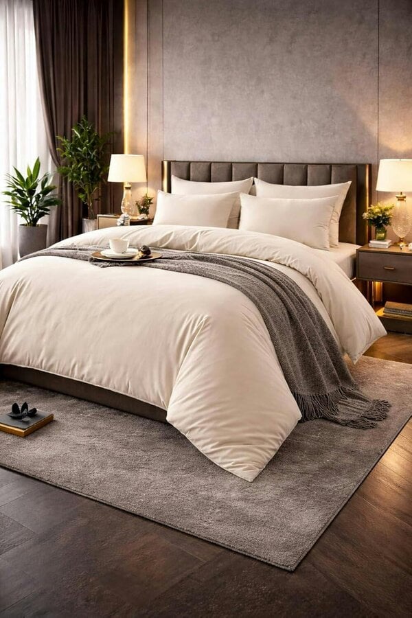 Night Zone 400 Thread Count Egyptian Cotton Duvet Cover Set – Hotel Collection Sateen Bedding