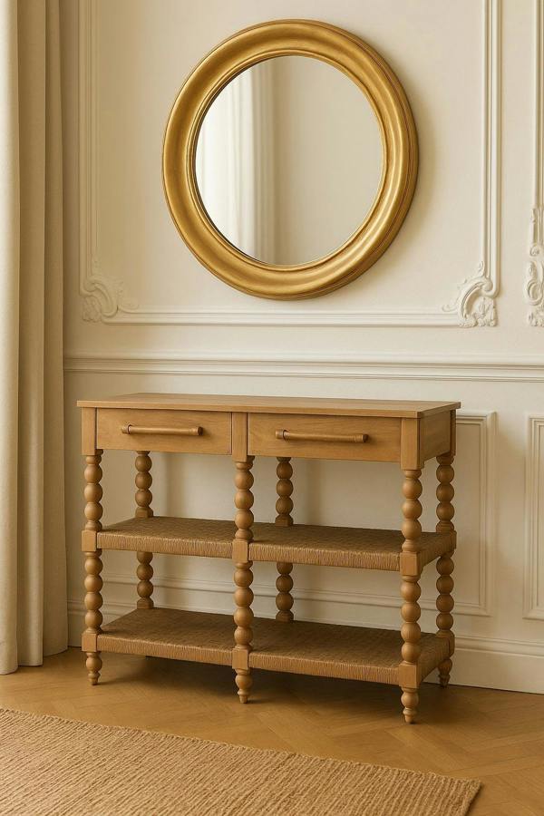 Artisan Furniture Solid Wood Spindle Console Table