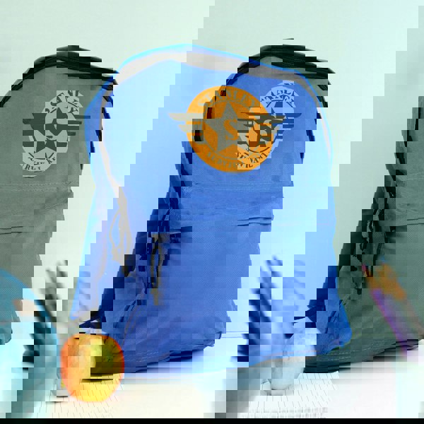 Personalised Memento Company Personalised Badge Blue Backpack