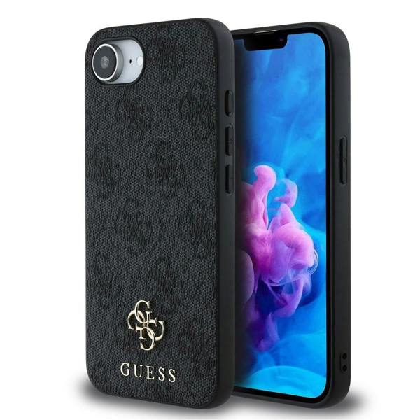 Guess PU 4G Metal Small Logo Case for iPhone 16e 6.1" Grey - GUHMPSE4P4SM4MK