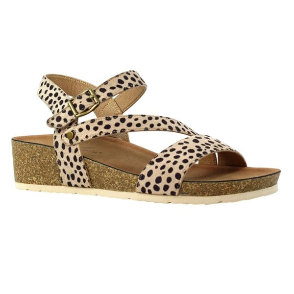 Lunar Womens Muster Wedge Sandals - Ocelot