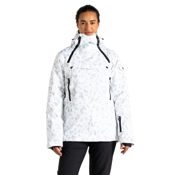Dare 2B Womens/Ladies Slide Out Dash Print Overhead Ski Jacket - Blanc De Blanc - 
