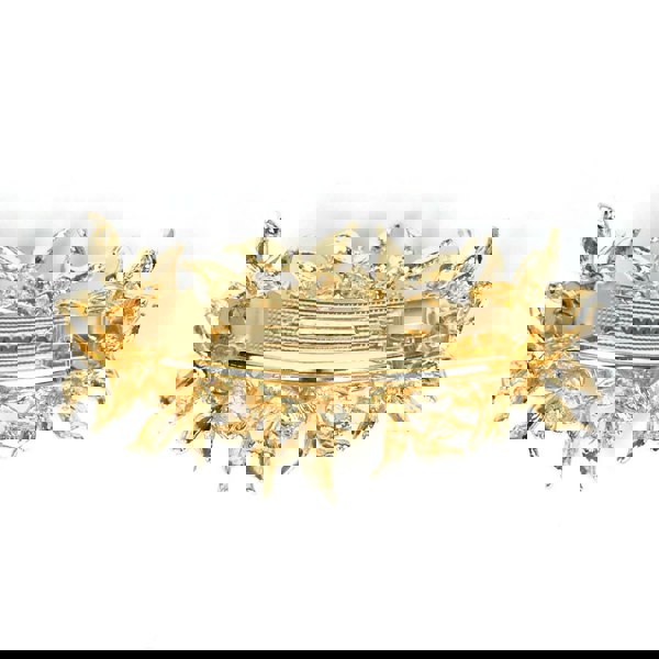 crystal hair clip gold back