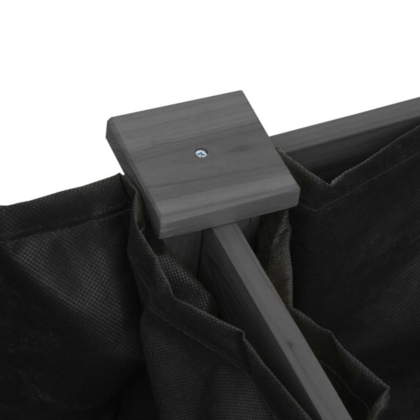 Berkfield Planter with Liner Grey 161x45x76 cm Solid Wood Fir
