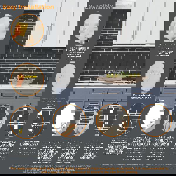 Elegant Dark Grey Glossy 3D Sticker Tile 30.5 x 30.5cm - 6 pcs