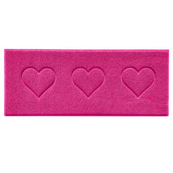 Nicoman Embossed Triple Heart Runner and Entrance Mat - Multiple Colours