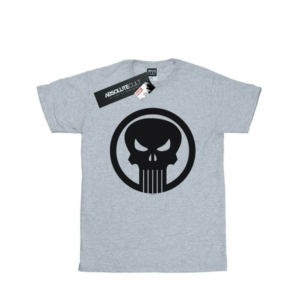Marvel Womens/Ladies The Punisher Skull Circle Cotton Boyfriend T-Shirt - Sports Grey
