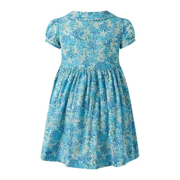 Rachel Riley Sky Blue Floral Button-front Dress
