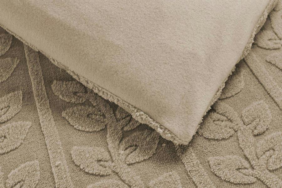 Leaves Teddy Beige Duvet Cover Set
