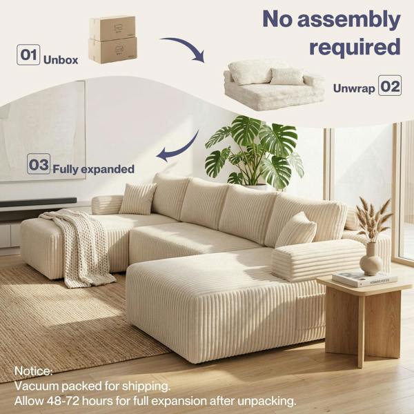 Levede Modular Sectional Sofa Convertible U Shaped Sofa Corner Living Room