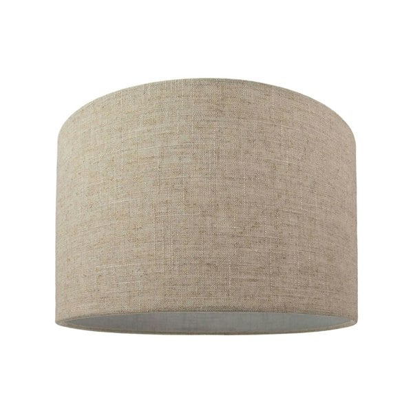 Contemporary and Stylish Natural Linen 12" Lamp Shade in Oatmeal - 30cm Diameter Image 1