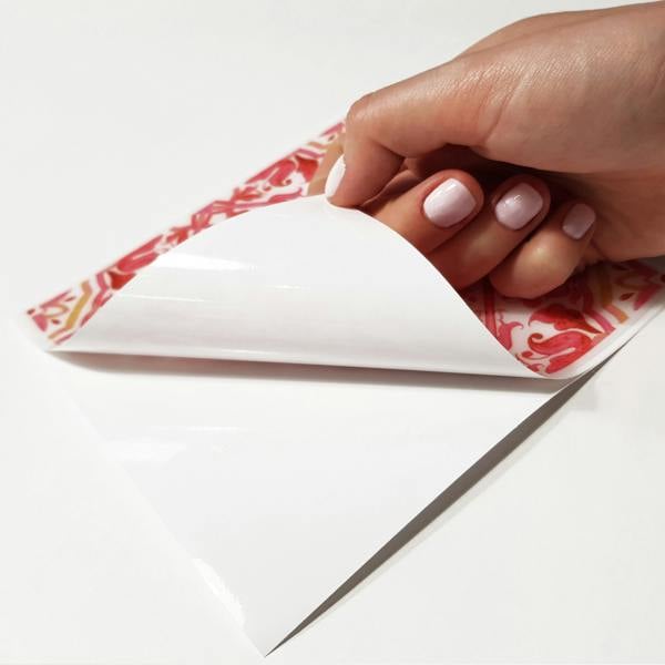 WALPLUS Moroccan Rose Red Mosaic Glossy 3D Sticker Tile 15.4 cm (6 in) - 16pcs in a pack