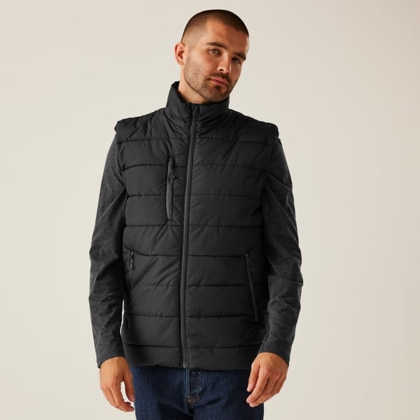 Regatta Mens Navigate Thermal Body Warmer - Black Seal Grey