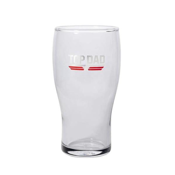 Widdop & Co Top Gun Top Dad Pint Glass Clear