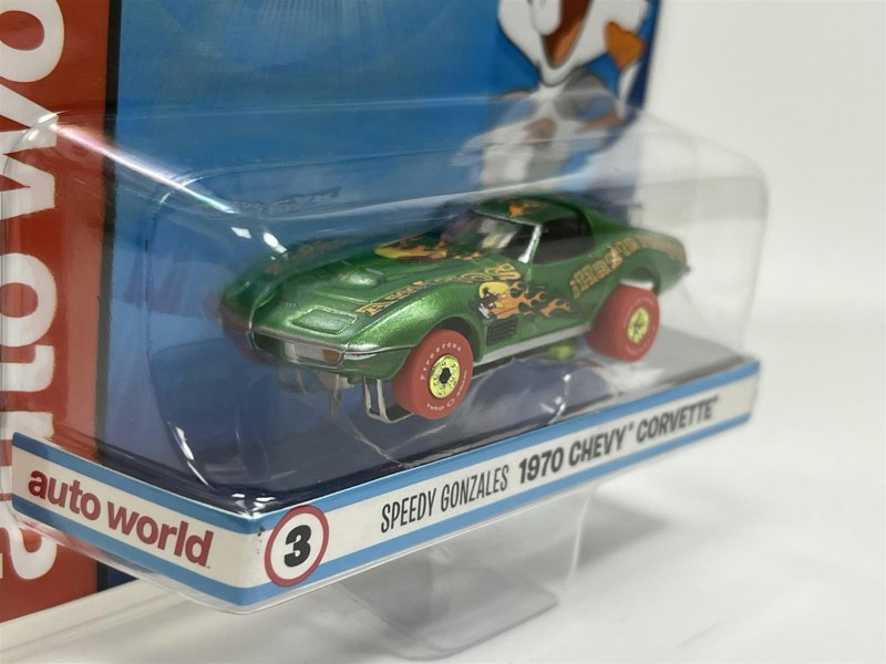 Auto World Slot Cars Speedy Gonzales 1970 Chevy Corvette Thunderjet Ultra G HO Scale Slot Car SC363-3