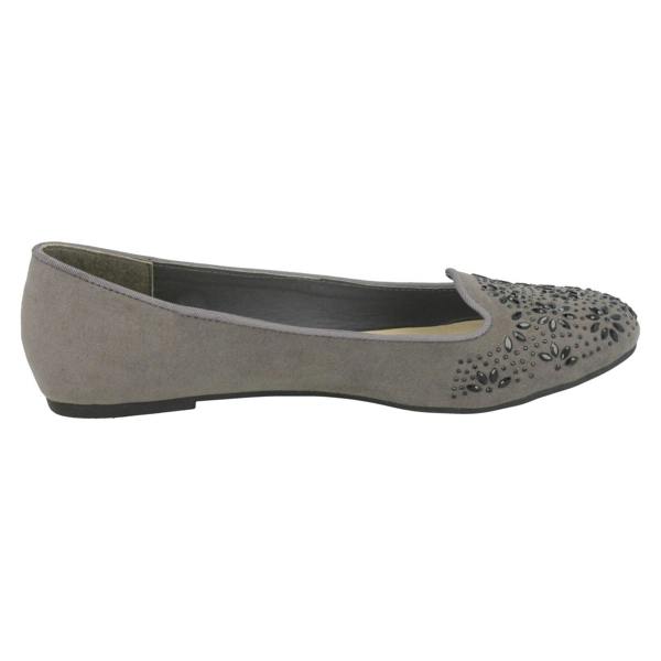 Spot On Ladies Spot On Flat Slipper Cut Ballerinas