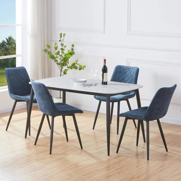 Core Products Aspen Rectangular Dining Table, White Sintered Stone