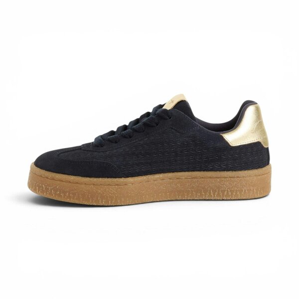 Tamaris Women's Navy Blue Leather Trainers Sneaker Shoes - 23723-44