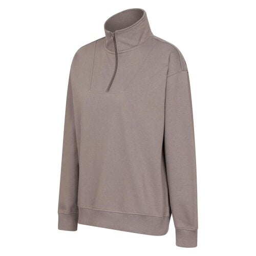Mountain Warehouse Womens Zip Neck Relaxed Fit Sweatshirt - Brown