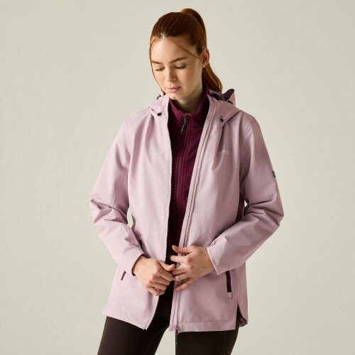 Regatta Womens Hamara IV Waterproof Jacket - Powder Lilac/Fig - Powder Lilac/Fig - 100% Polyester