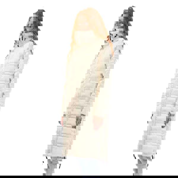 DKNY Womens/Ladies Quilted Down Puffer Jacket - Beige - 