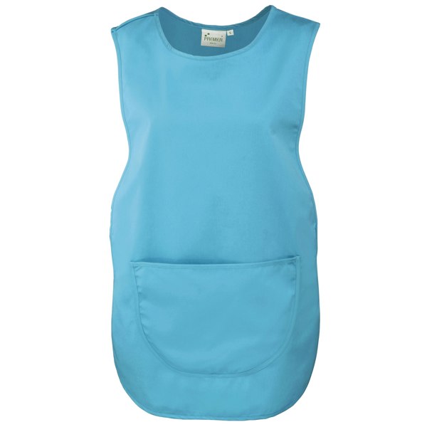Premier Ladies/Womens Pocket Tabard / Workwear (Pack of 2) - Turquoise