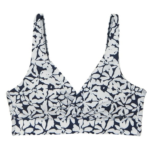 Regatta Womens/Ladies Paloma Large Floral Bikini Top - Navy/White