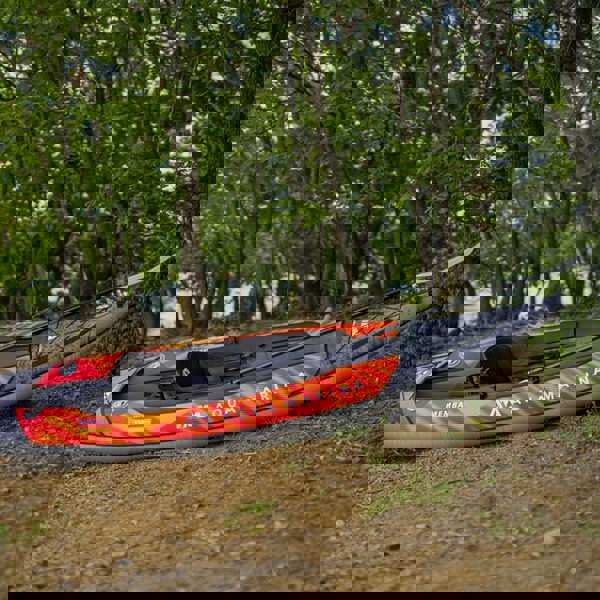 Aqua Marina Memba 330 Drop-Stitch Floor, Polyester Cover Inflatable Kayak Package for 1 Person