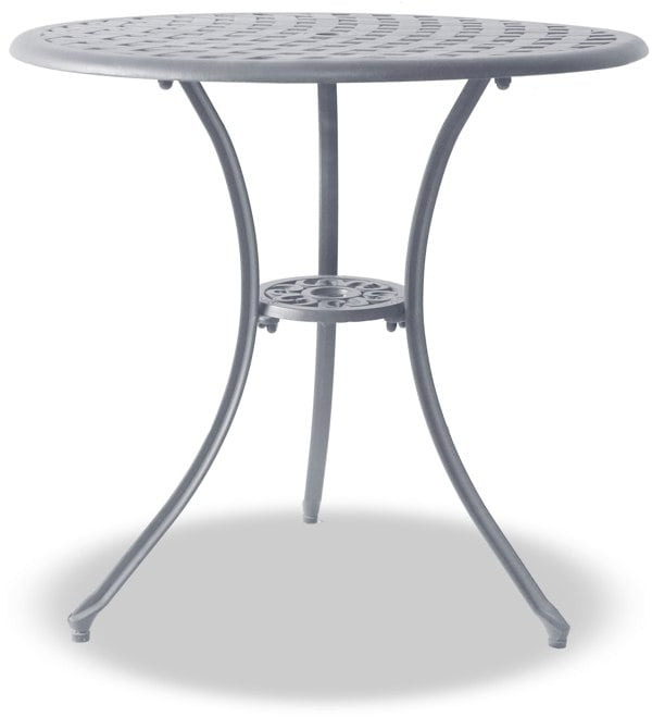 Centurion Supports OSHOWA Luxurious Garden and Patio Table and 2 Large Chairs with Armrests Cast Aluminium Bistro Set Grey