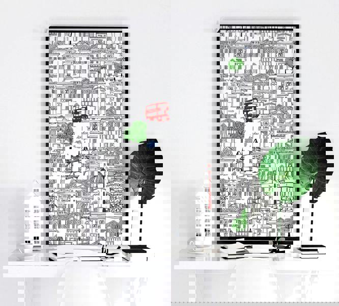 Wall art London | Set of 2 framed travel posters