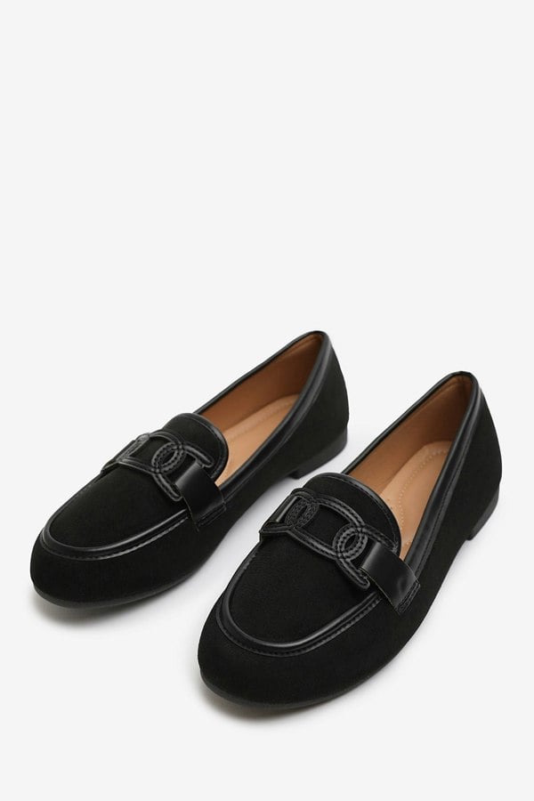 Where's That From Lizzo Slip on Trim Loafers With Accessory Detailing in Black