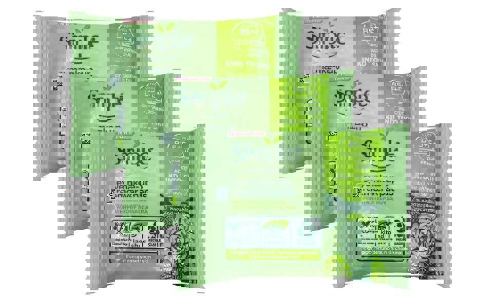 Simple Kind to Skin Eye Make Up Remover Pads - 30 Pad